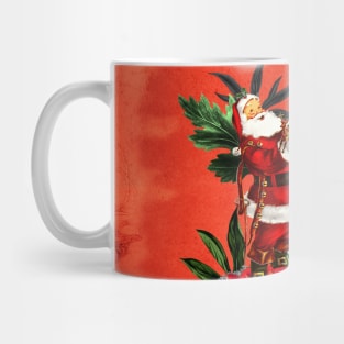 Funny Santa Claus with cute fawn Mug